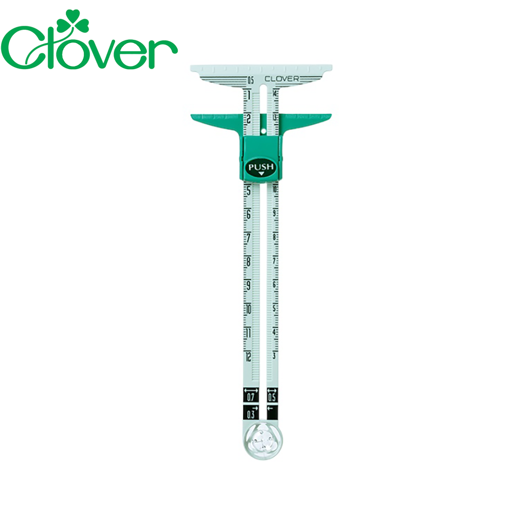 Clover Sliding Gauge - Professional Measuring Tool for Woodworking, Sewing & Crafting | Perfect for DIY Projects, Tailoring & Precision Measurements