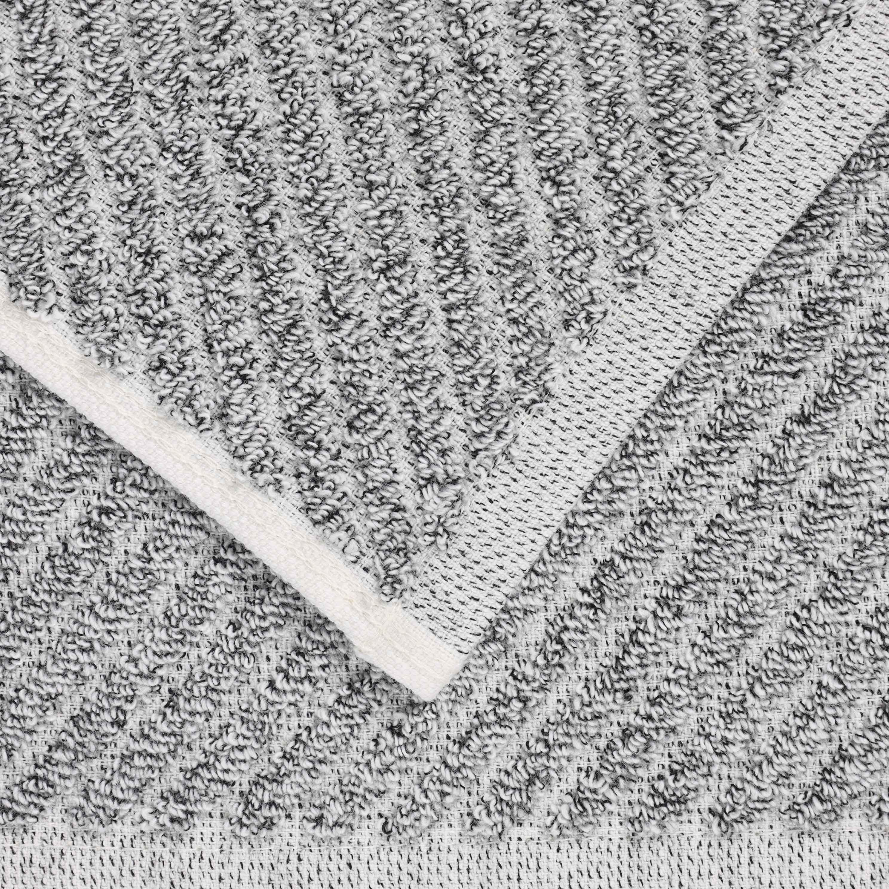 Premium 6-Piece Cotton Blend Towel Set - Soft, Absorbent & Medium Weight with Diagonal Stripes - Perfect for Bathroom, Spa & Guest Use