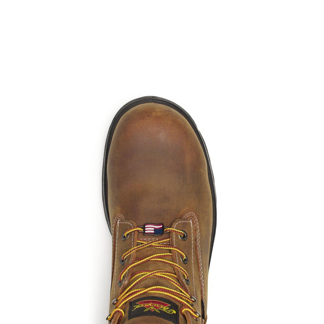 Genesis Series 6 Nano Toe Waterproof Work Boots for Men - Chestnut Brown Safety Shoes for Construction, Hiking & Outdoor Work
