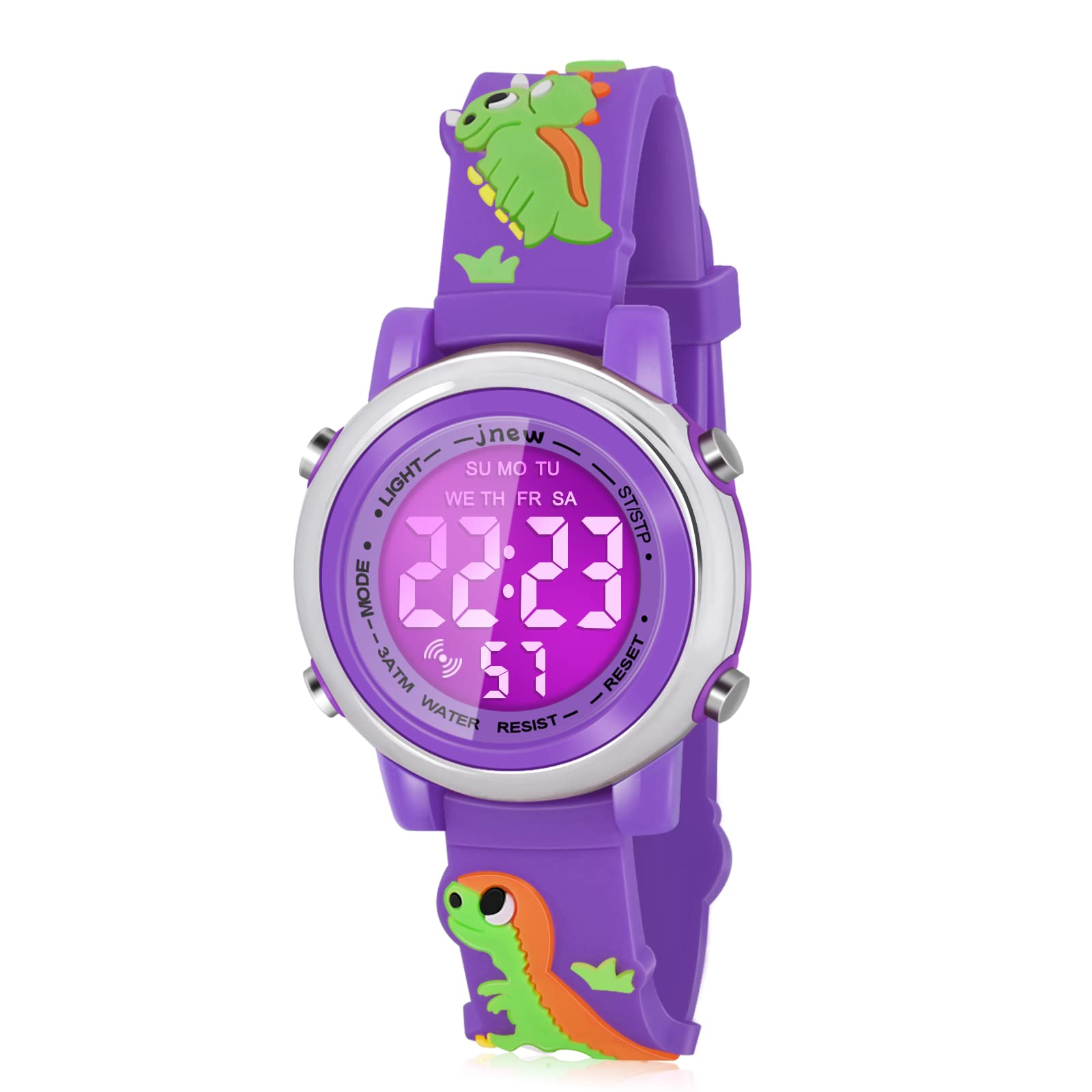 Waterproof Kids Watches with Alarm - Dinosaur Themed Digital Watch for Boys & Girls Ages 3-10 - Perfect for Swimming, Outdoor Play & School Activities