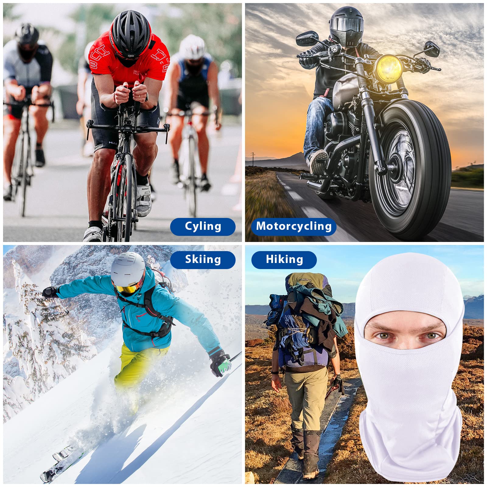 SHEVERCH Ski Mask for Men & Women - Breathable Balaclava Face Mask with UV Protection for Skiing, Football, Running, Motorcycle & Cycling - Cold Weather & Outdoor Sports Gear