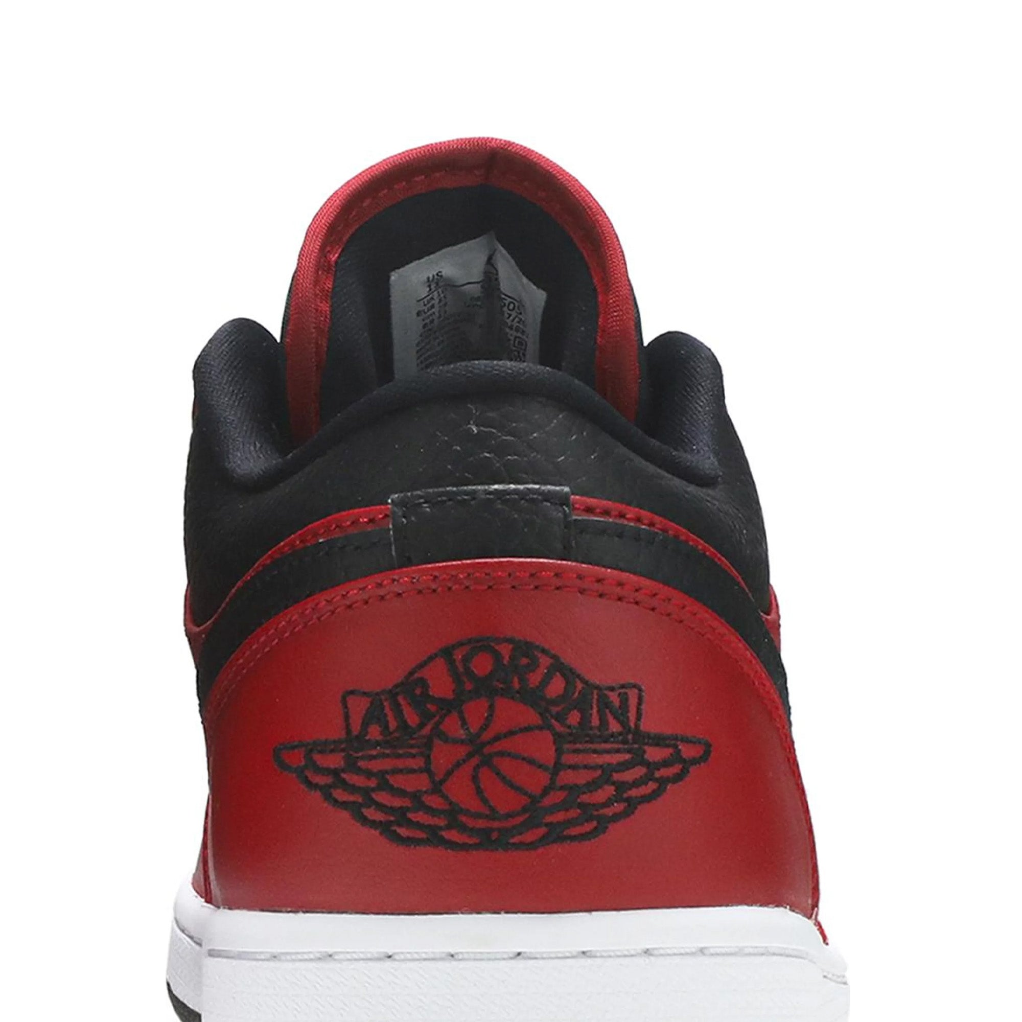 Air Jordan 1 Low 'Reverse Bred Pebbled Swoosh' Sneakers (2021) - Men's Basketball Shoes for Casual Wear & Street Style