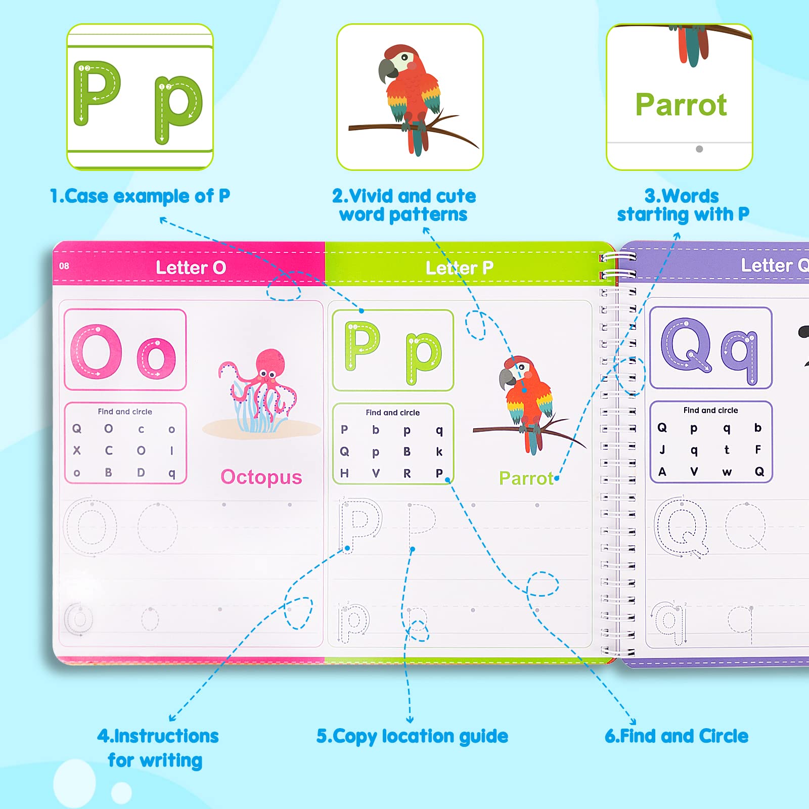 Foayex Easter Basket Stuffer Gifts for Kids Ages 3-5 - Montessori Learning Books, Handwriting Practice Workbooks for Kindergarten, Easter Activity Books | Perfect for Classroom, Homeschooling & Holiday Gifting