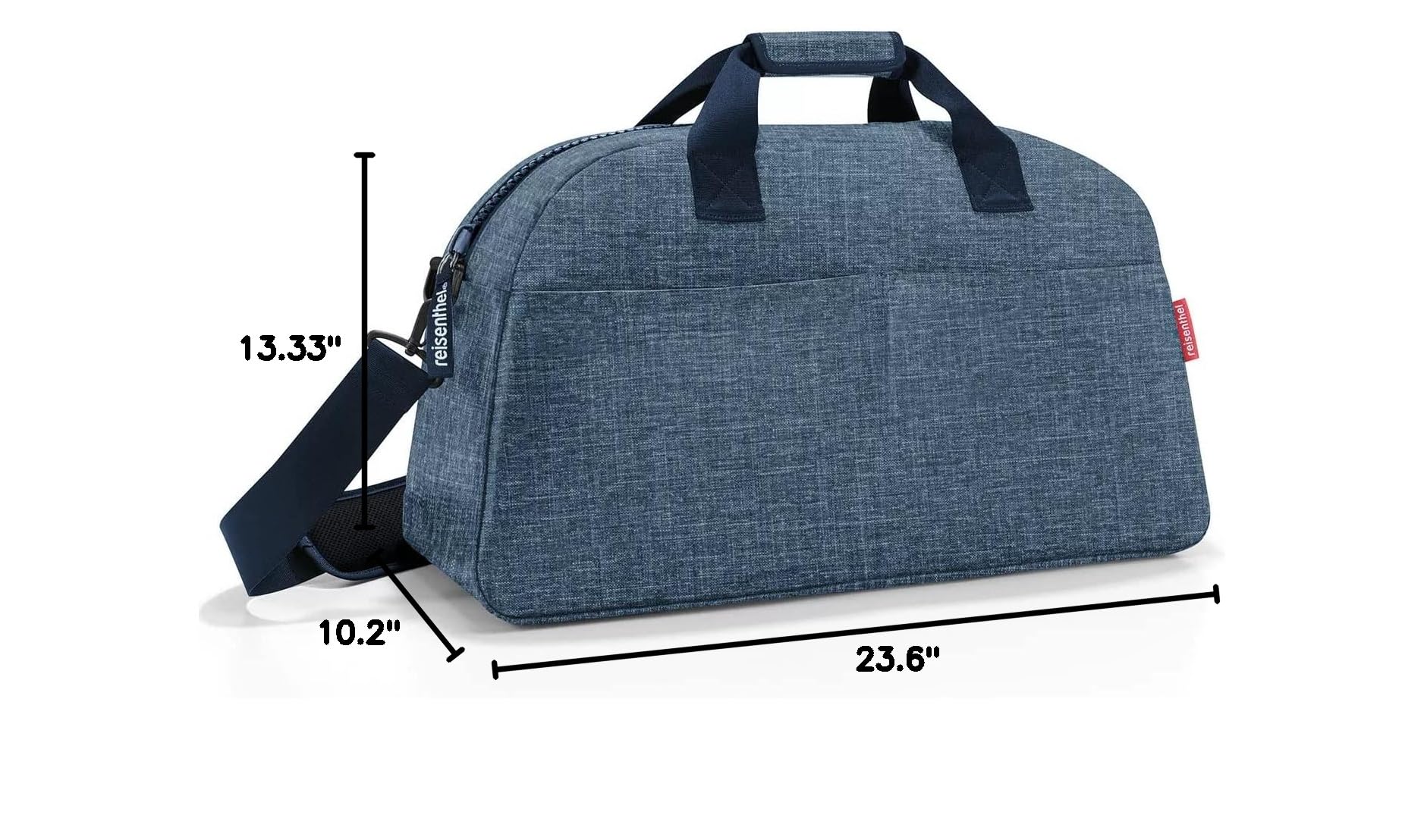 Reisenthel Weekend Travel Bag - Lightweight Durable Carry-On Duffel with Spacious Compartments | Perfect for Gym, Beach, Overnight Trips & Business Travel | Twist Blue