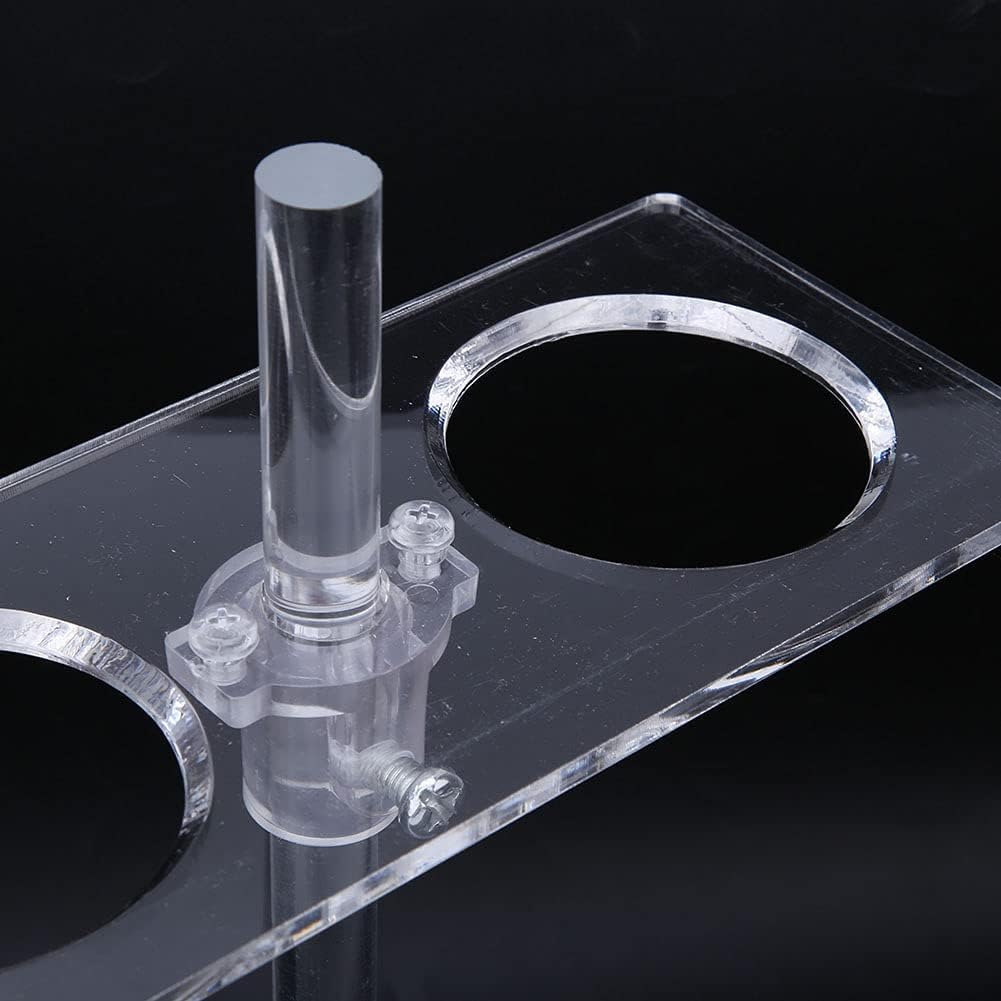 Adjustable Height 4-Hole Organic Glass Funnel Stand Holder - Lab Test Tube Rack for Chemistry & Physics Experiments | School Laboratory Accessory, Science Classroom Supplies (Perfect for Titration, Filtration & Scientific Research)