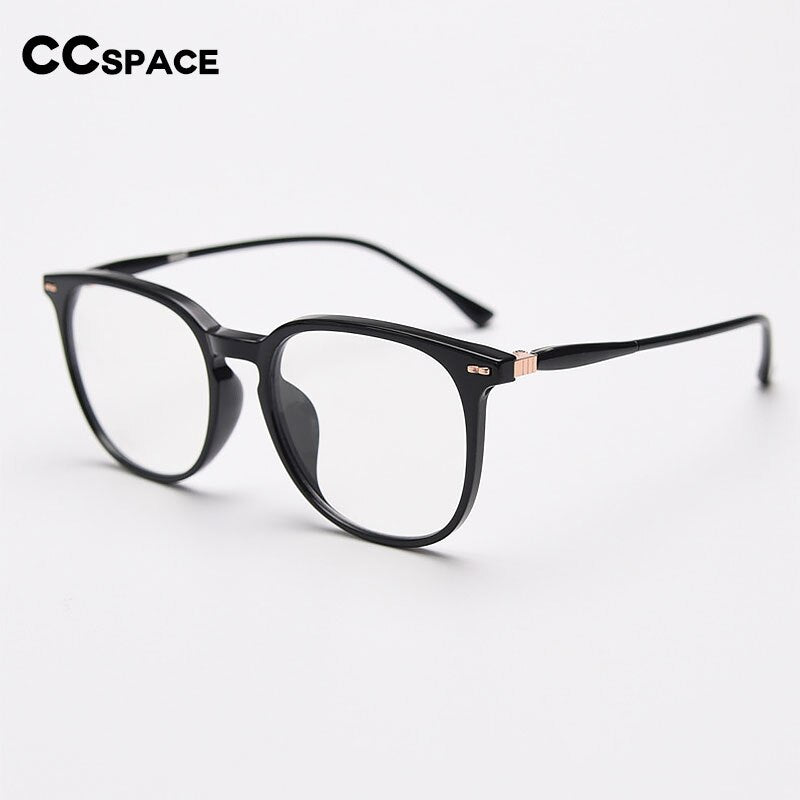 CCspace Unisex Full Rim Square TR90 Titanium Eyeglasses 55687 - Lightweight Durable Frames for Work, Reading & Everyday Wear