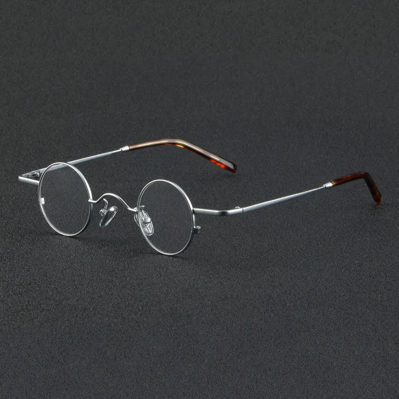 CCspace Unisex Full Rim Round Titanium Eyeglasses 56948 - Lightweight & Durable Frame for Men & Women - Perfect for Reading, Work & Everyday Use