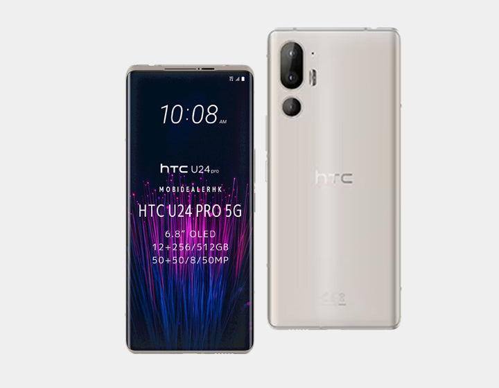 HTC U24 Pro 5G Unlocked Smartphone - 12GB RAM 512GB Storage, Dual SIM GSM Phone in White | Perfect for Streaming, Gaming & Business Use