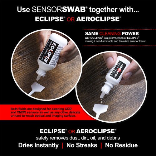 Photographic Solutions Type 3 Sensor Swab Ultra - 12 Pack (24mm) for FX & Full Frame DSLR Cameras - Perfect for Professional Sensor Cleaning & Maintenance