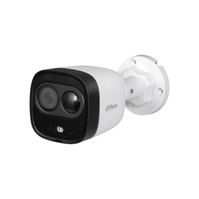 HAC ME1500D 5MP HDCVI Active Deterrence Security Camera with Night Vision - Outdoor Surveillance for Home & Business Protection