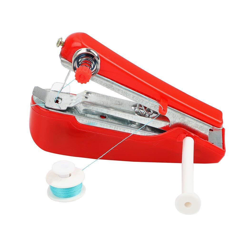 Portable Mini Sewing Machine - Replacement Parts for Simple Sewing Tools, Handheld Manual Embroidery Kit for Home & Travel Use - Perfect for DIY Crafts, Clothes Repair, and Small Sewing Projects (Random Color)