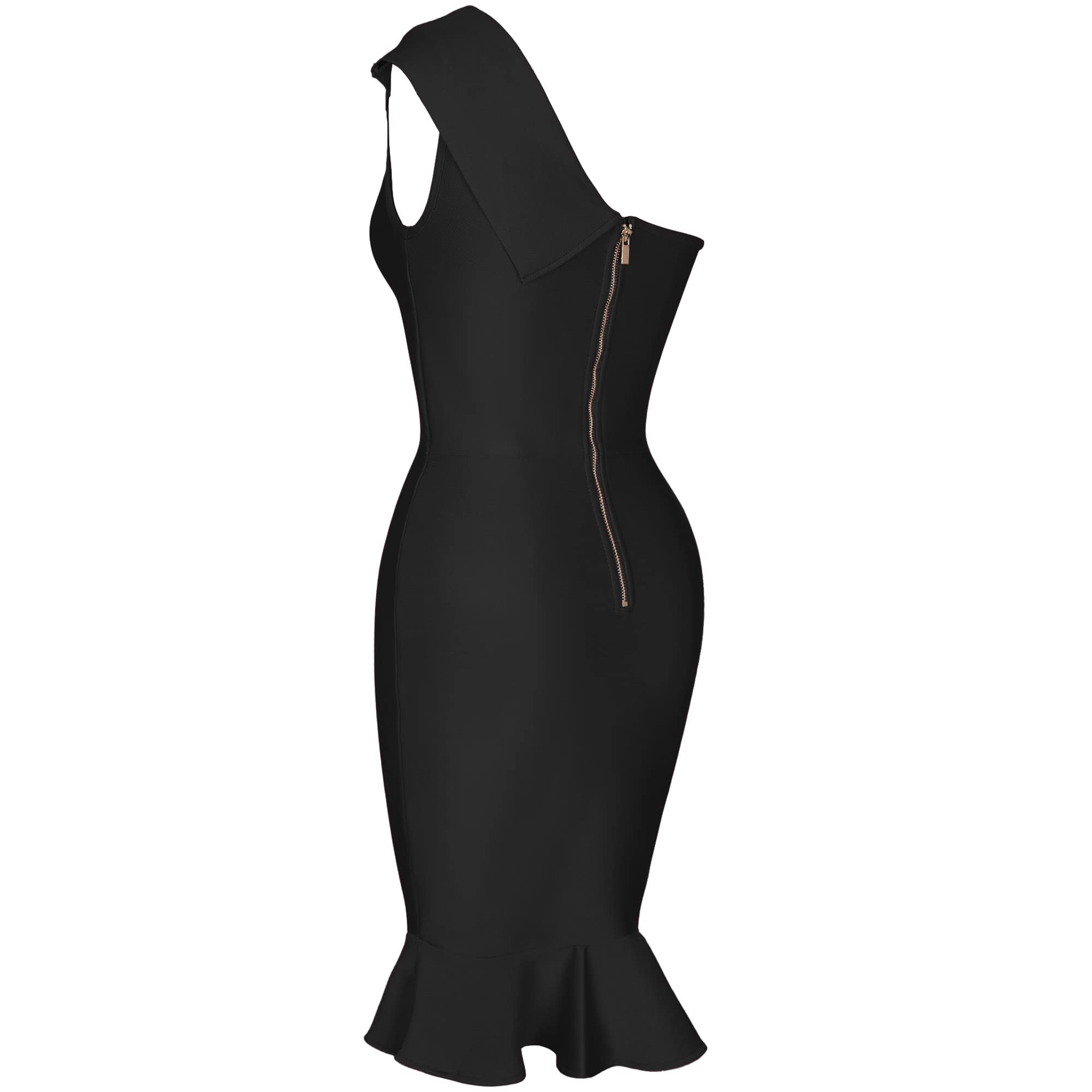 Maketina Women's Sexy One Shoulder Bodycon Bandage Dress - Mermaid Cocktail Midi Dress for Night Out, Party & Date Night | Trendy 2025 Fashion