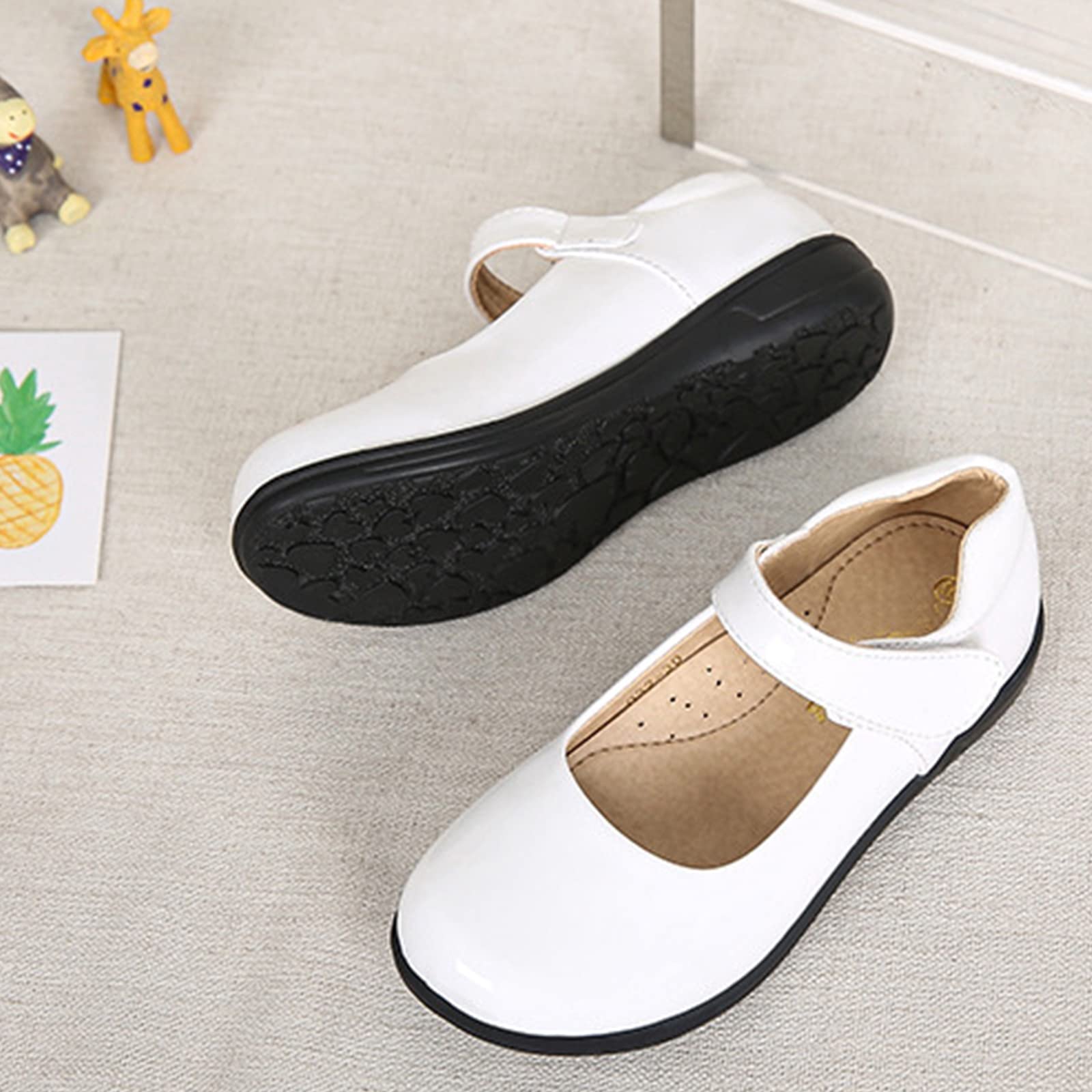 Amtidy Girls Mary Jane Flat Shoes - Comfortable School Uniform Shoes for Weddings, Parties & Everyday Wear | Perfect for School, Church & Special Occasions