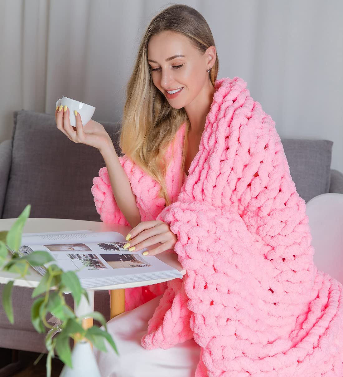 Premium Chunky Knit Luxury Throw Blanket - Extra Large 59