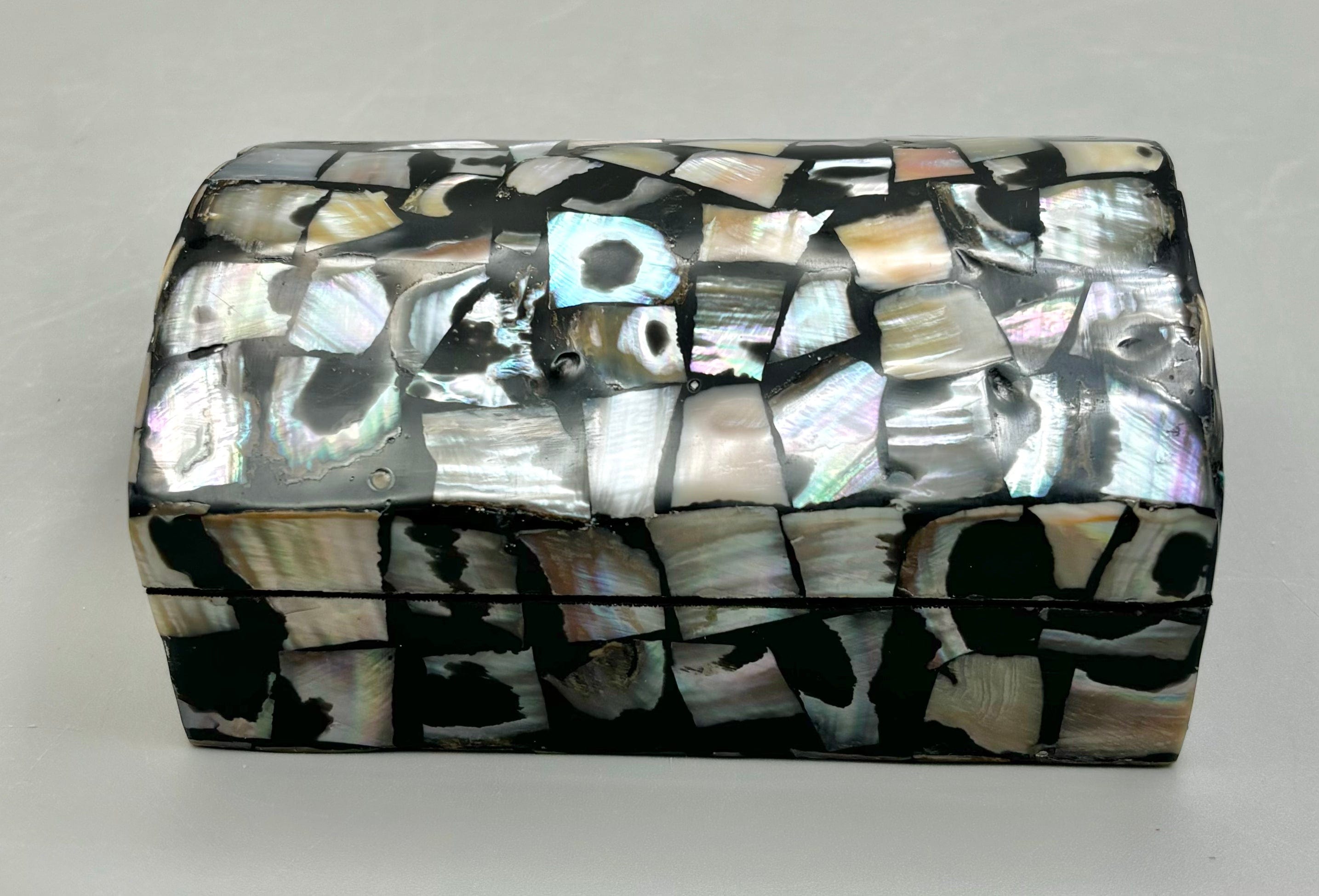 Exquisite Abalone Shell Nesting Boxes - Handcrafted Jewelry Organizer for Rings, Earrings & Necklaces | Perfect for Home Décor, Gift Giving & Travel Storage