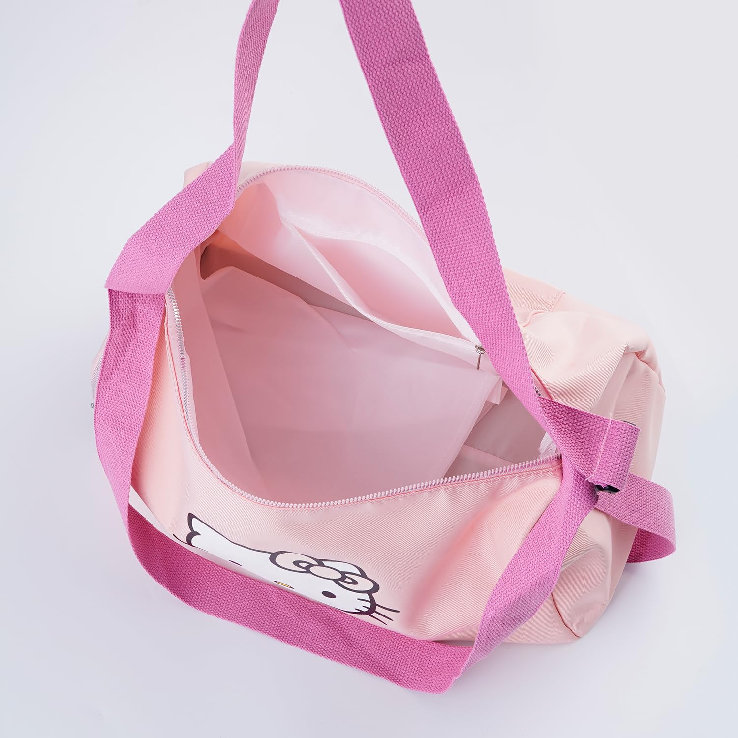 Anime Travel Tote Bag for Women - Foldable Lightweight Overnight Duffel Bag with Trolley Sleeve - Pink Cartoon Gym Work Bag - Perfect for Travel, Gym, Work & Weekend Getaways
