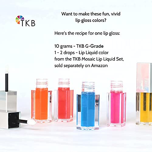TKB High Shine Lip Gloss Top Coat (G-Grade) | Clear Lip Oil for Shiny Lips, Non-Sticky & Mineral Oil Free | 15oz (425g) for DIY Lip Gloss & Everyday Wear | Perfect for Makeup Artists, Cosmetics Enthusiasts & Gift Giving