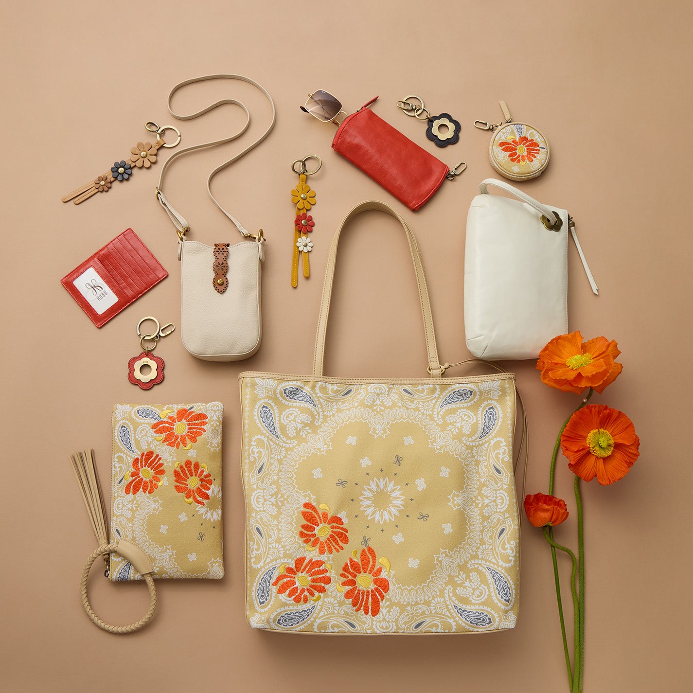 Tabby Phone Crossbody Bag in Pebbled Leather - Birch Color | Stylish & Compact for Everyday Use, Travel, and Outings