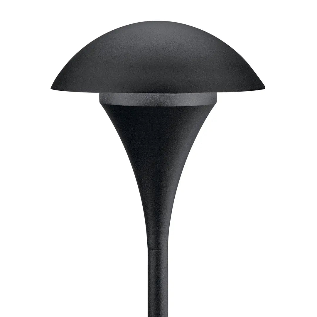 120V Large Solar Eclipse Path Light - Textured Black Finish - Outdoor Landscape Lighting for Garden, Walkway, and Driveway