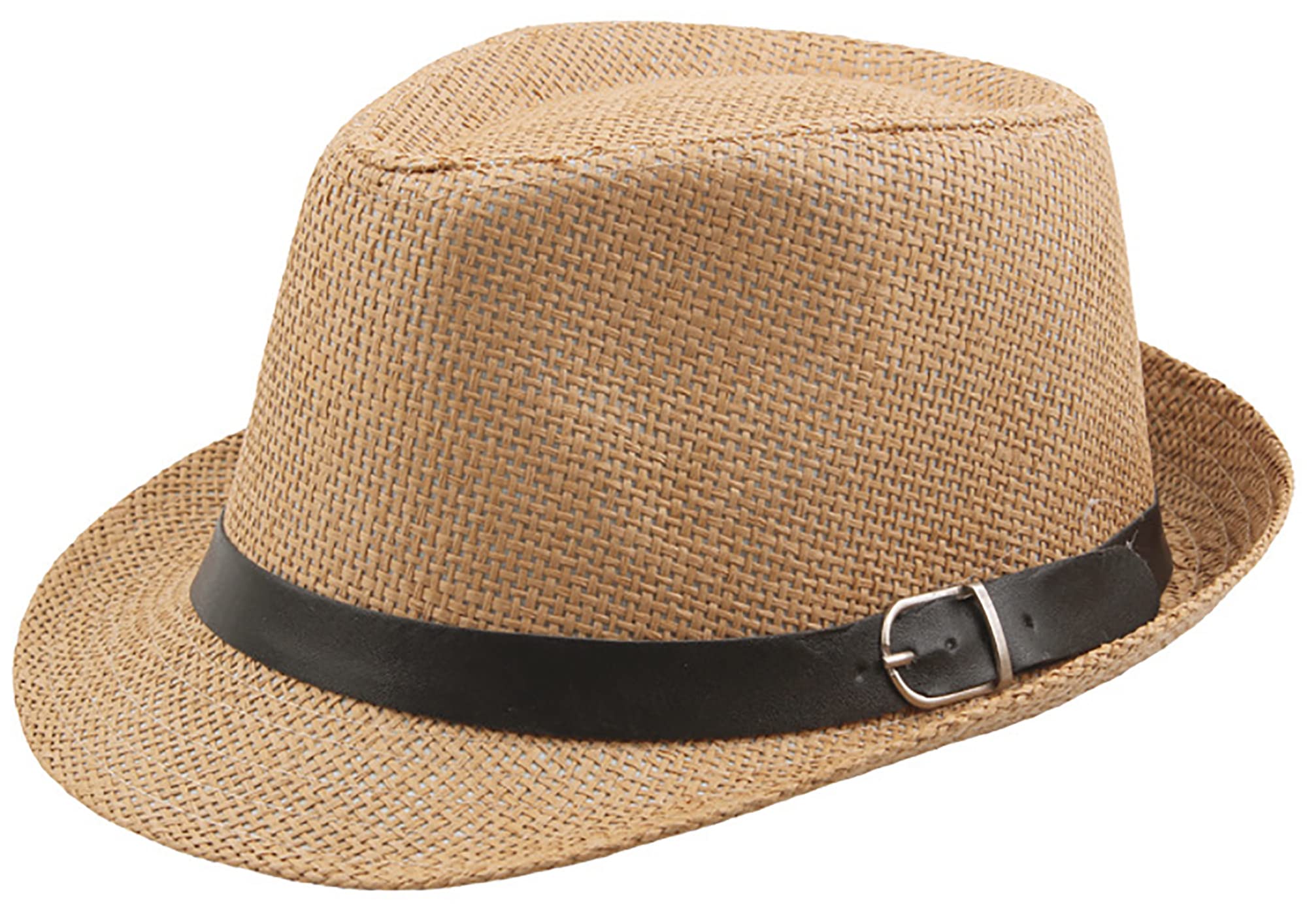 Men's Summer Trilby Hat - Short Brim Straw Fedora Sun Hat for Beach & Outdoor Activities | Classic Panama Style Hat for Vacation, Travel & Casual Wear