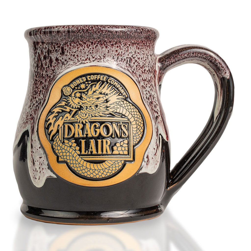 Handmade Dragon's Lair Ceramic Mug - Unique Fantasy Themed Coffee Cup for Gamers & Collectors - Perfect for Coffee, Tea, or Display in Home & Office