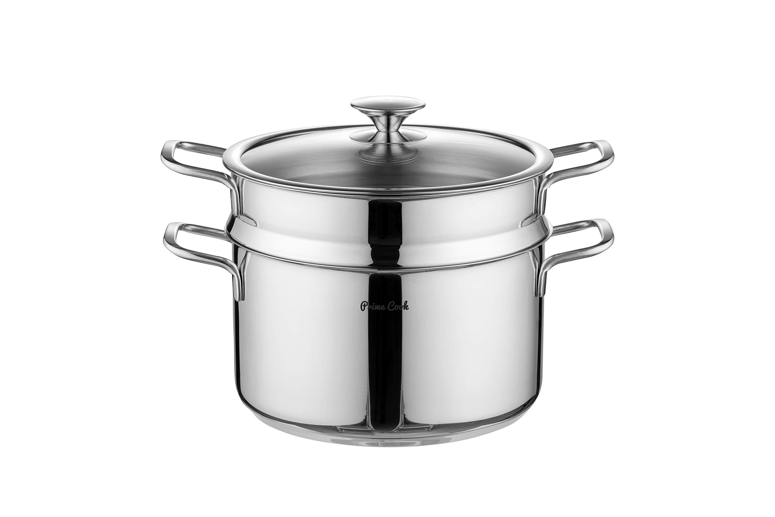 6.4 QT Stainless Steel #304 Stock Pot with Steamer Insert - Professional Cooking Pot for Soups, Stews & Vegetables - Perfect for Home Kitchens & Restaurants