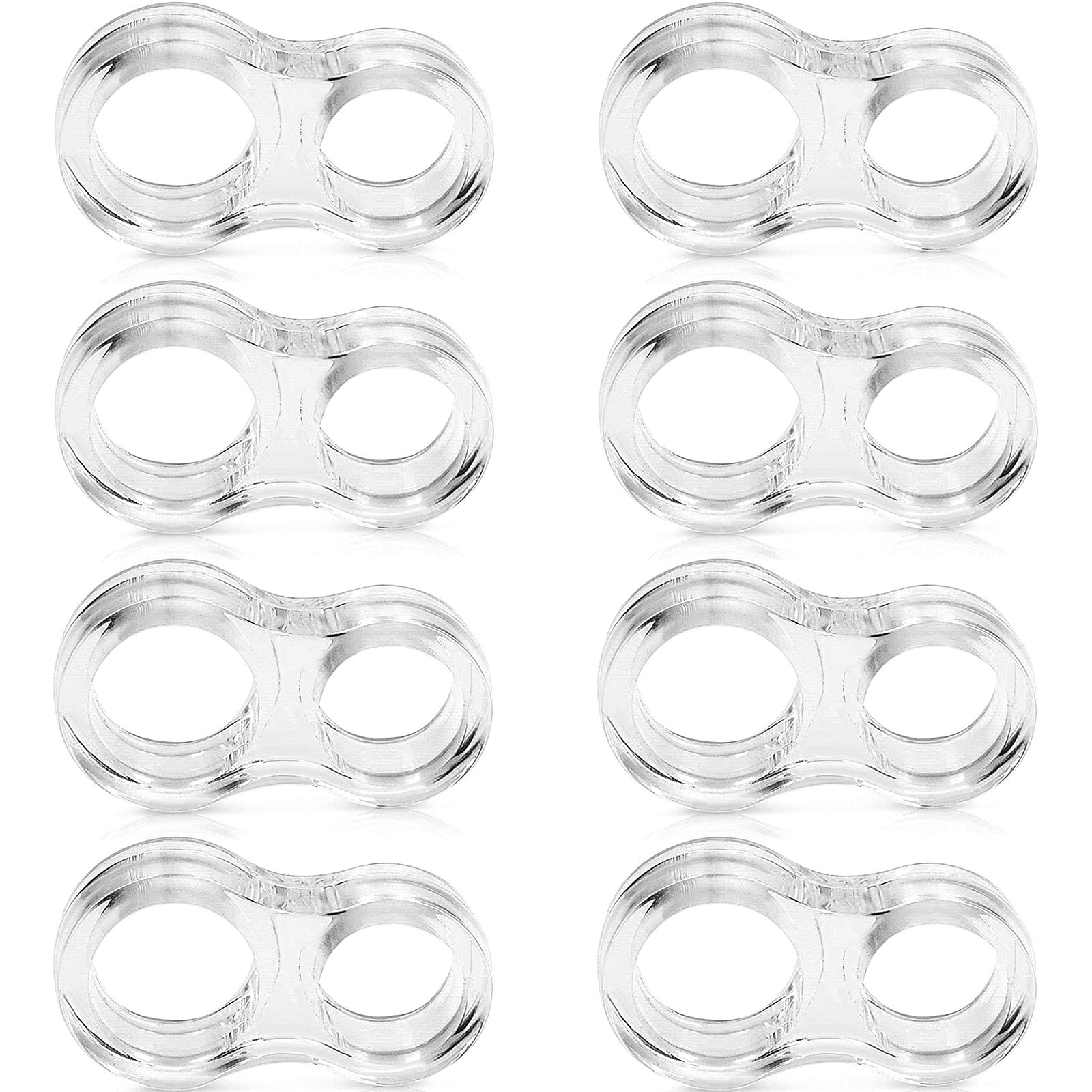 8-Piece Clear Door Stop Handles - Anti-Collision Silicone Buffers for Kitchen, Bathroom & Bedroom Doors - Wall Protectors & Noise Reducers for Home Safety (Ideal for Families with Kids & Pets)