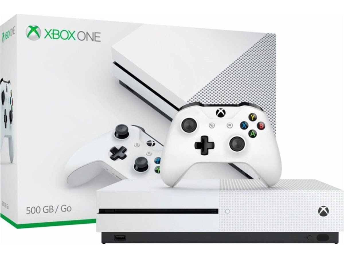 Microsoft Xbox One S 500GB Gaming Console - White (Renewed) ZQ9-00028 | HD Streaming, 4K Blu-ray & HDR | Perfect for Family Game Nights & Home Entertainment