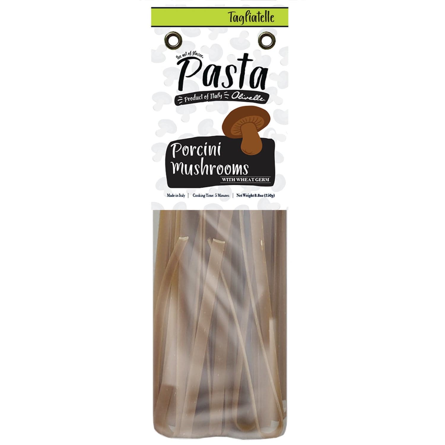 Olivelle Organic Porcini Tagliatelle Pasta - Premium Italian Mushroom Pasta for Gourmet Cooking & Fine Dining