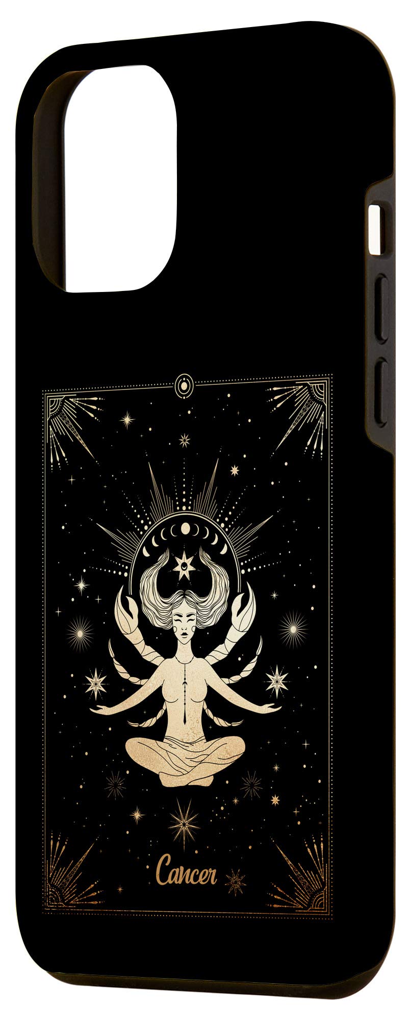 iPhone 12 Pro Max Case - Zodiac Cancer Sign Horoscope Cover with Vintage Tarot Design | Perfect for Astrology Lovers & Witchy Aesthetic (6.7-inch)