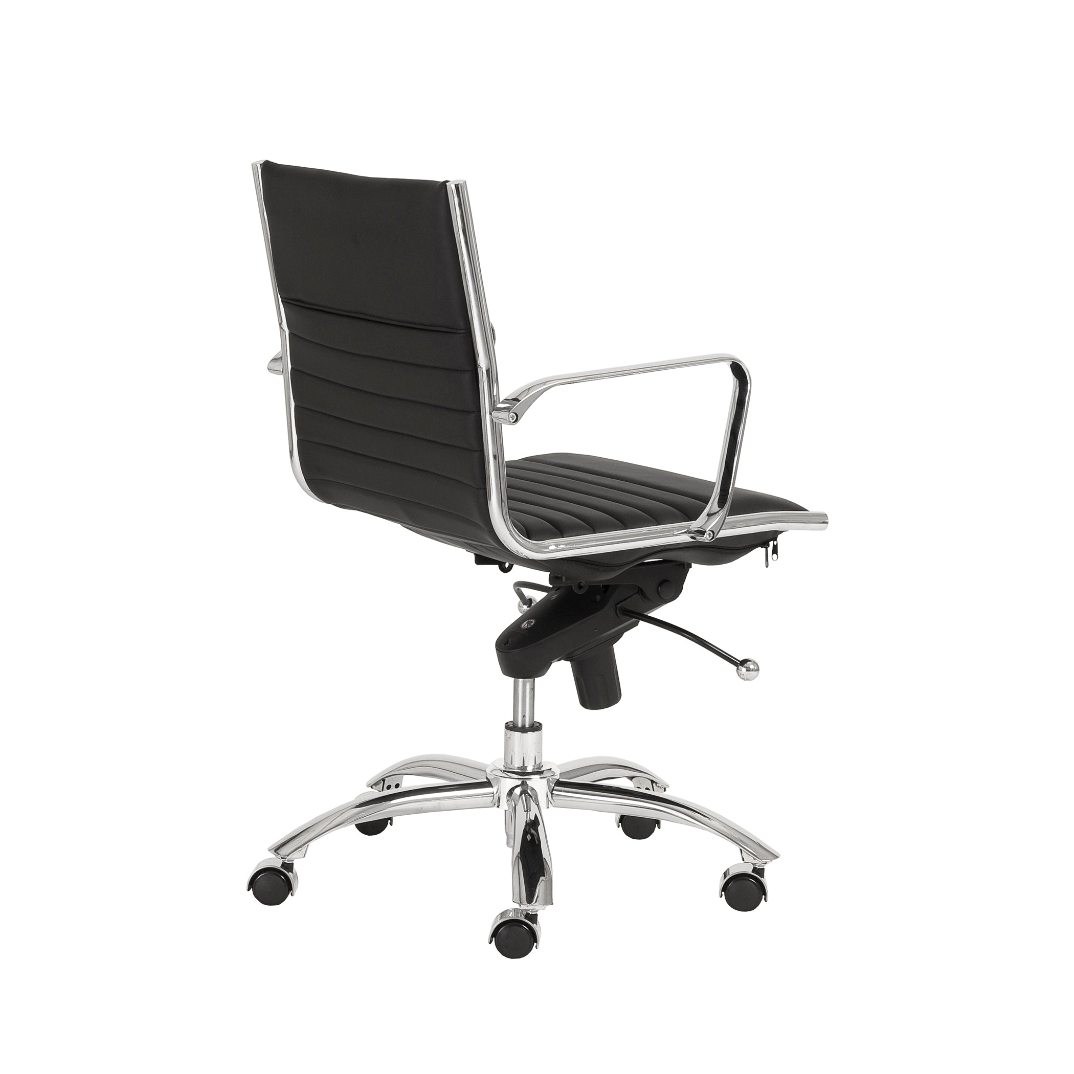 Dirk Low Back Office Chair with Chromed Steel Base - Ergonomic Mesh Desk Chair for Home & Office Workspaces - Perfect for Long Hours of Computer Work, Gaming, and Study Sessions