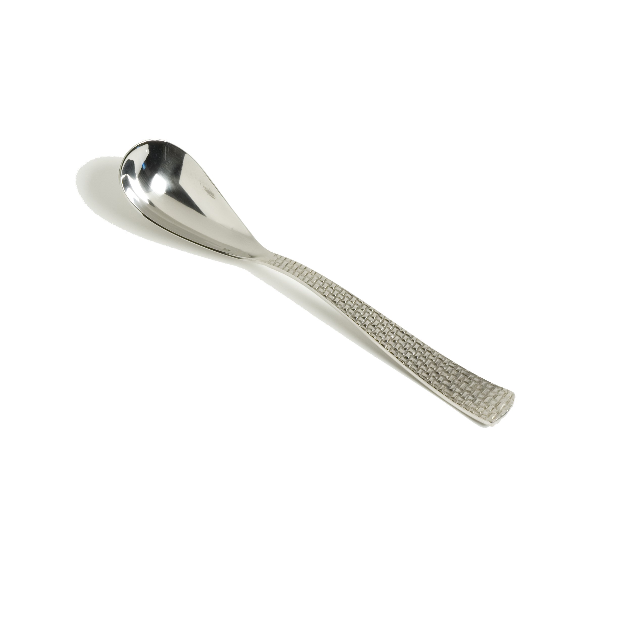 Fortessa Cestino 18/10 Stainless Steel Flatware Set - 12 Elegant Dessert & Oval Soup Spoons for Fine Dining & Entertaining