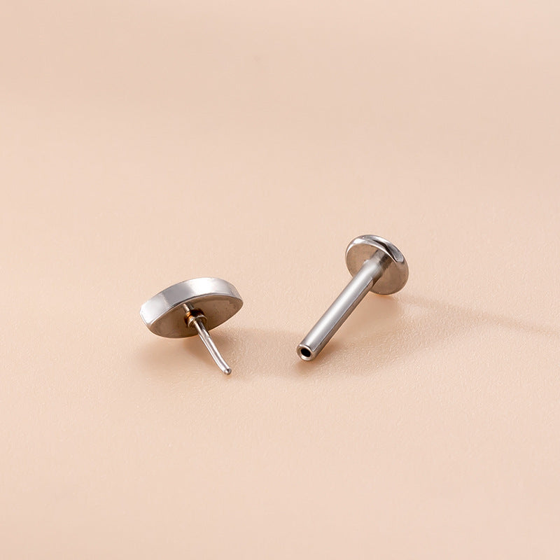 16G Stainless Steel Thunder Bolt Push Pin Labret Lip Stud Piercing Jewelry - Hypoallergenic Body Jewelry for Lip, Nose, Ear Cartilage - Perfect for Punk, Gothic, Rock Style Fashion Accessories