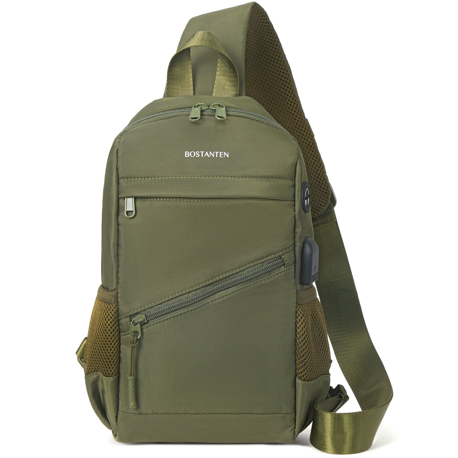 Crossbody Sling Bag with USB Charging Port - Hands-Free Travel Bag for Men & Women - Perfect for Hiking, Shopping & Daily Commute