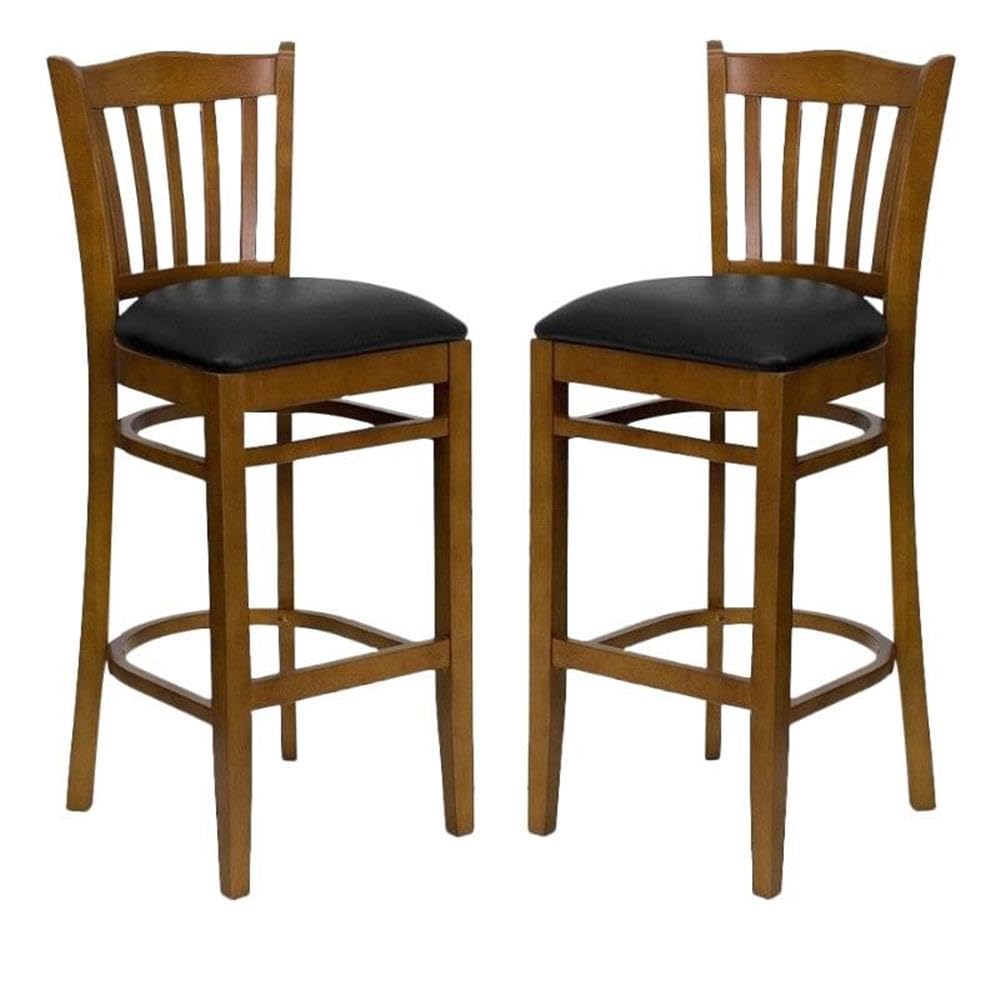 Premium Cherry Wood Bar Stools Set of 2 - 31