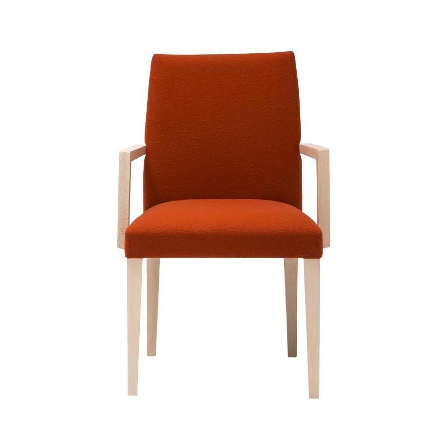Anna SO1373 Modern Armchair - Stylish Accent Chair for Living Room, Bedroom, or Office - Comfortable Upholstered Lounge Chair with Wooden Legs