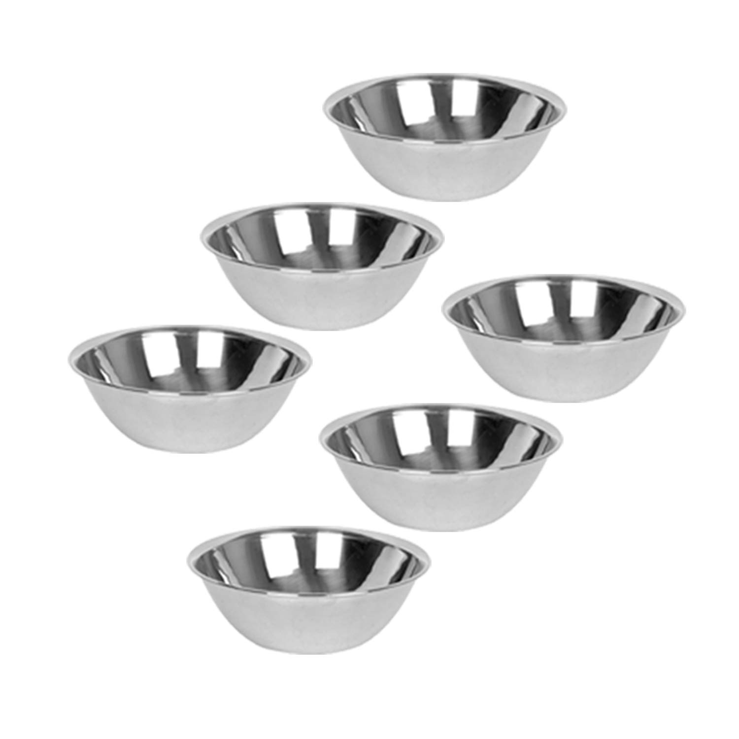 Premium 16 Qt Stainless Steel Mixing Bowls Set (6-Piece) - Heavy Duty Metal Mixing Bowls for Baking, Cooking, Meal Prep & Kitchen Use - Perfect for Chefs, Bakers & Home Cooks