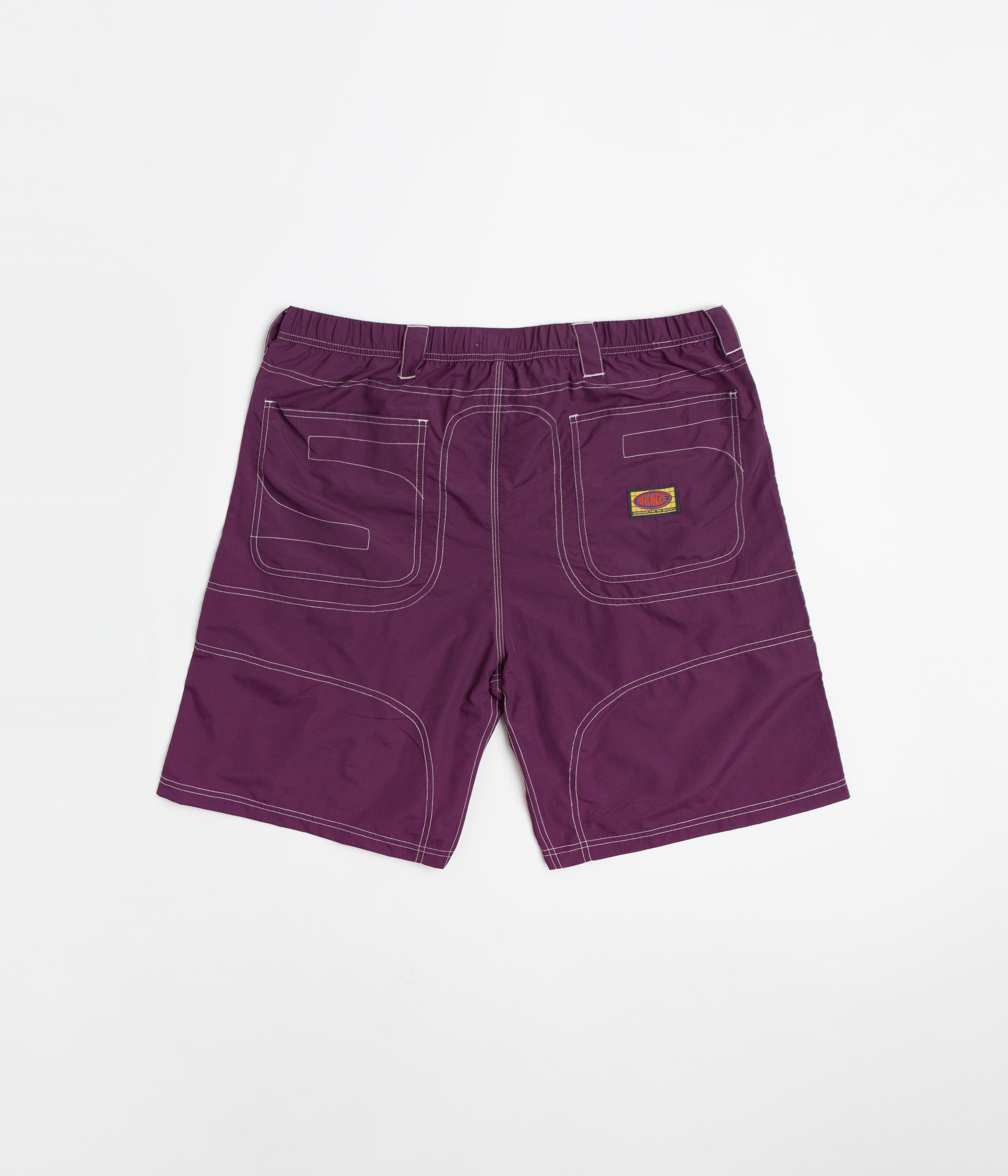 Bronze 56K Double Knee Work Shorts in Eggplant Purple - Durable Men's Cargo Shorts for Construction, Hiking & Outdoor Activities