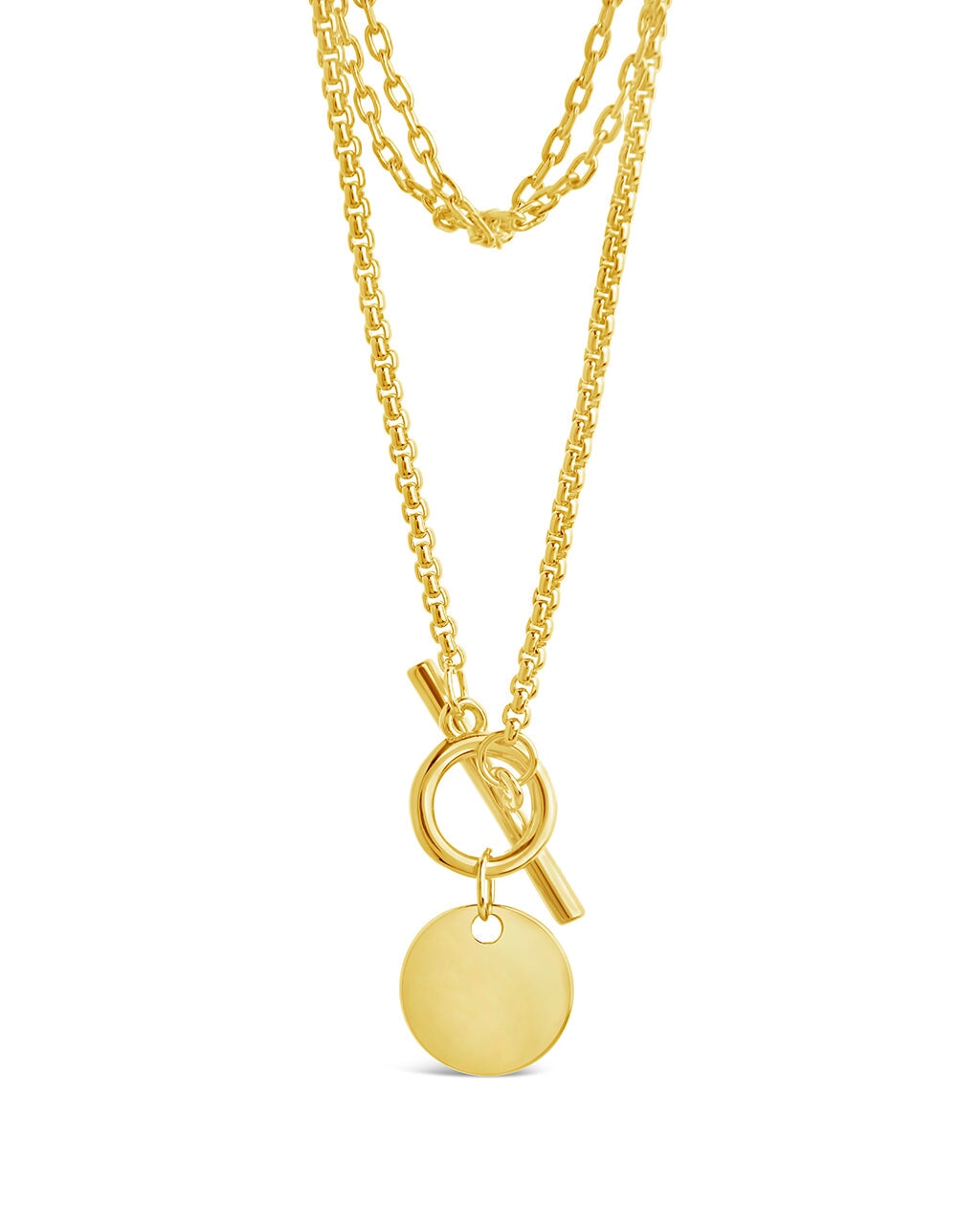 Larisa Layered Chain Toggle Necklace for Women - Elegant Gold Layered Necklace Jewelry Gift for Her - Perfect for Date Night, Office Wear & Special Occasions
