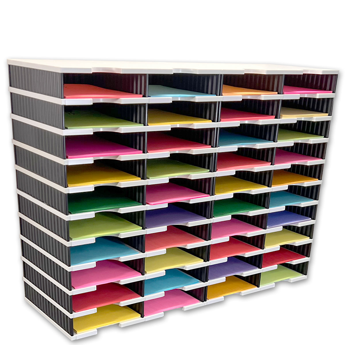 Ultimate Office TierDrop™ 40 Slot Organizer - 38W Literature, Forms, Mail & Classroom Sorter for Efficient Document Management - Perfect for Schools, Offices & Home Workspaces