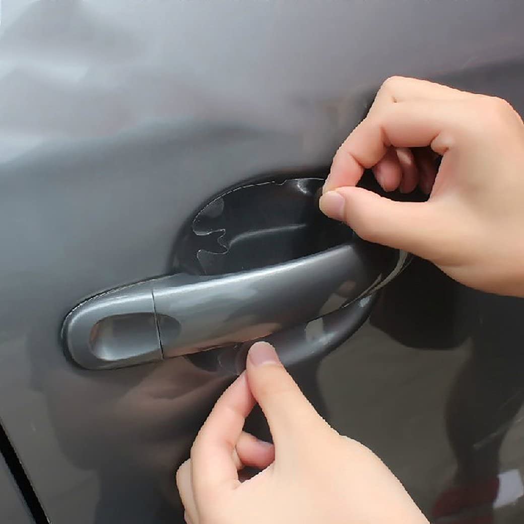 Qiningxia Car Door Handle Protection Film - Invisible Scratch-Resistant Cover for Automobiles | Prevent Scratches & Shakes | Perfect for SUVs, Sedans, Trucks (Set of 4)