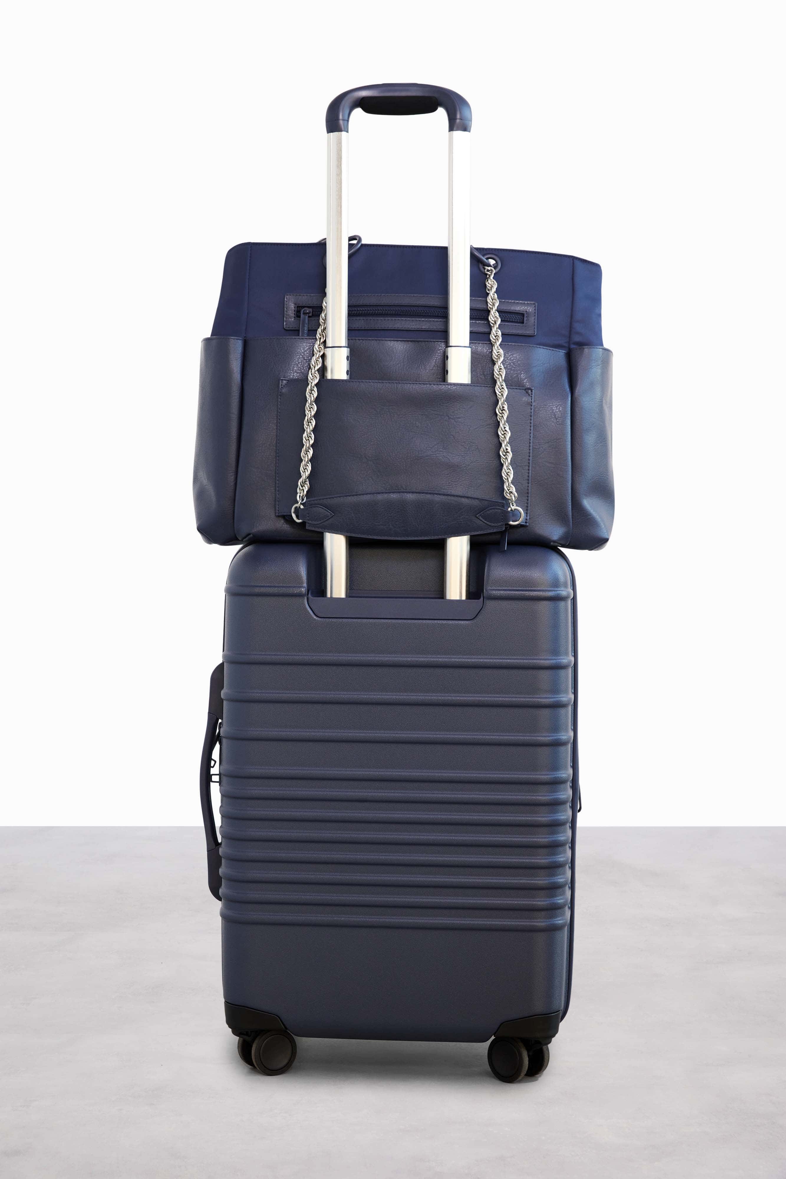 Premium Navy Blue Diaper Bag for Moms - Large Waterproof Baby Bag with Insulated Bottle Pockets & Changing Pad - Perfect for Travel, Daycare & On-the-Go Parenting