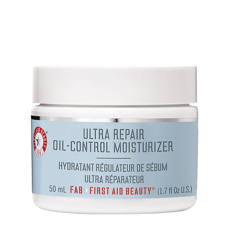 First Aid Beauty Ultra Repair Oil Control Moisturizer for Oily & Acne-Prone Skin - Hydrating Face Cream with Colloidal Oatmeal - Perfect for Daily Skincare Routine & Makeup Prep