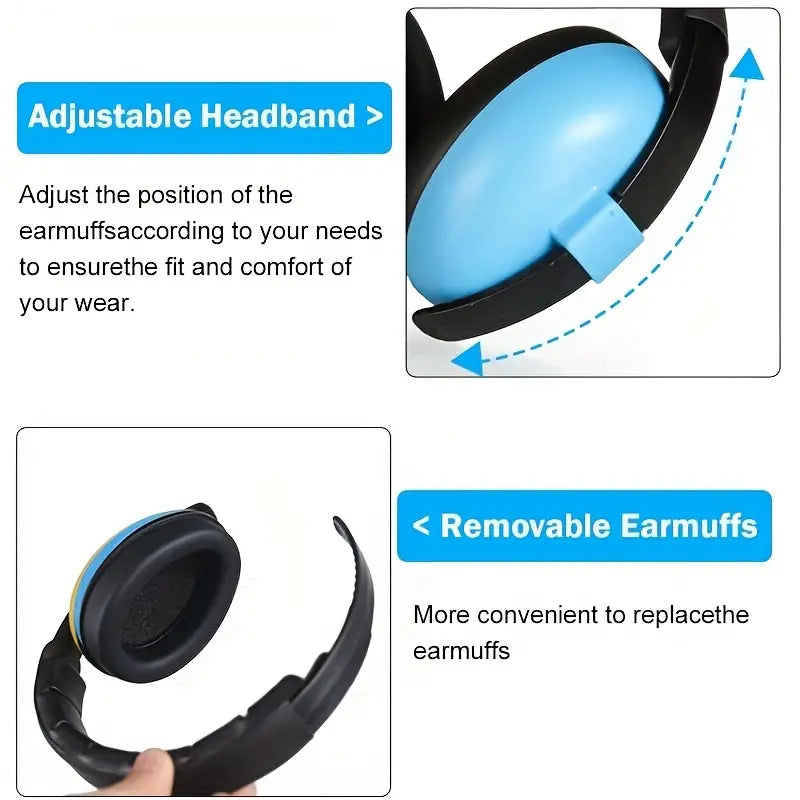 Swabies Kids Noise Canceling Earmuffs - Hearing Protection for Children - Perfect for Airplanes, Concerts, Fireworks & Loud Events