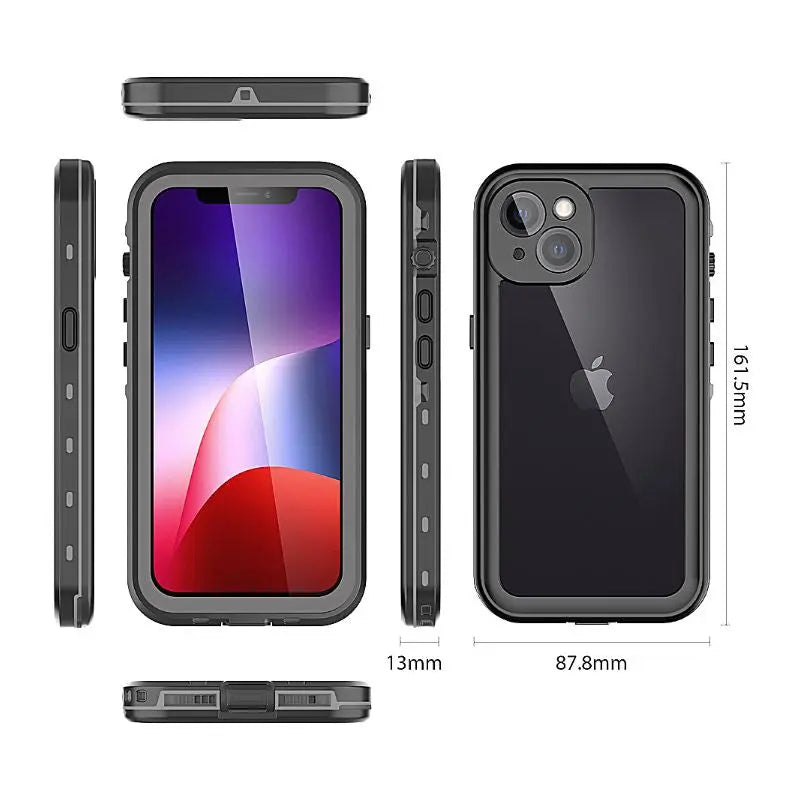 Waterproof iPhone Cases for Apple iPhone 7/8/X/11/12/13/14 Pro Max - Shockproof & Dustproof Protective Cover for Swimming, Hiking & Outdoor Activities