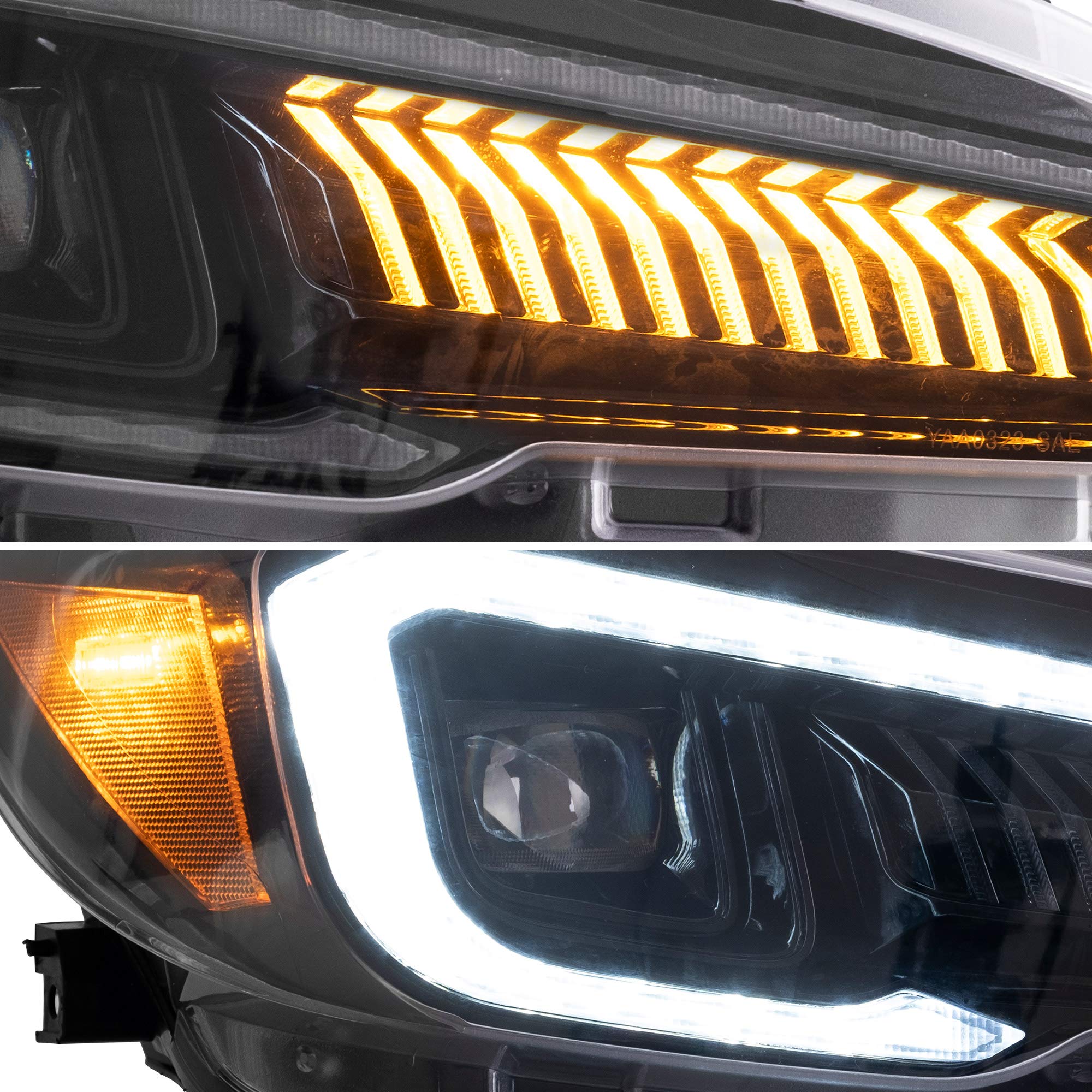 VLAND LED Headlights for 2015-2021 Subaru WRX & STI (Limited/Base/Premium) - High Brightness, Amber Reflector, Welcome Running Lights - Upgrade Your Night Driving (Not Compatible with LED/AFS/SRH Models)
