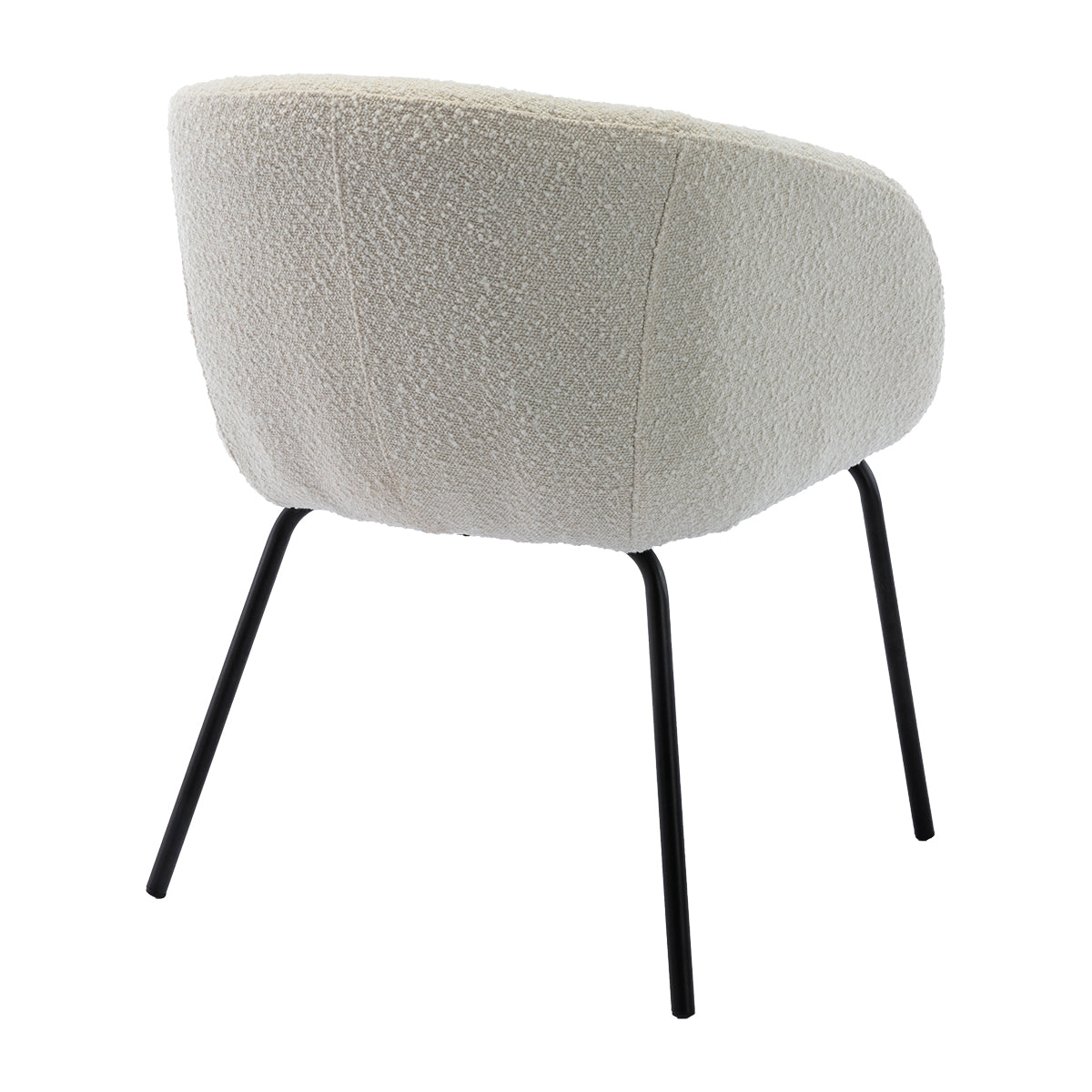 Avalon Boucle Dining Arm Chair - Modern Upholstered Accent Chair for Kitchen, Dining Room, or Office - Comfortable & Stylish Seating Solution