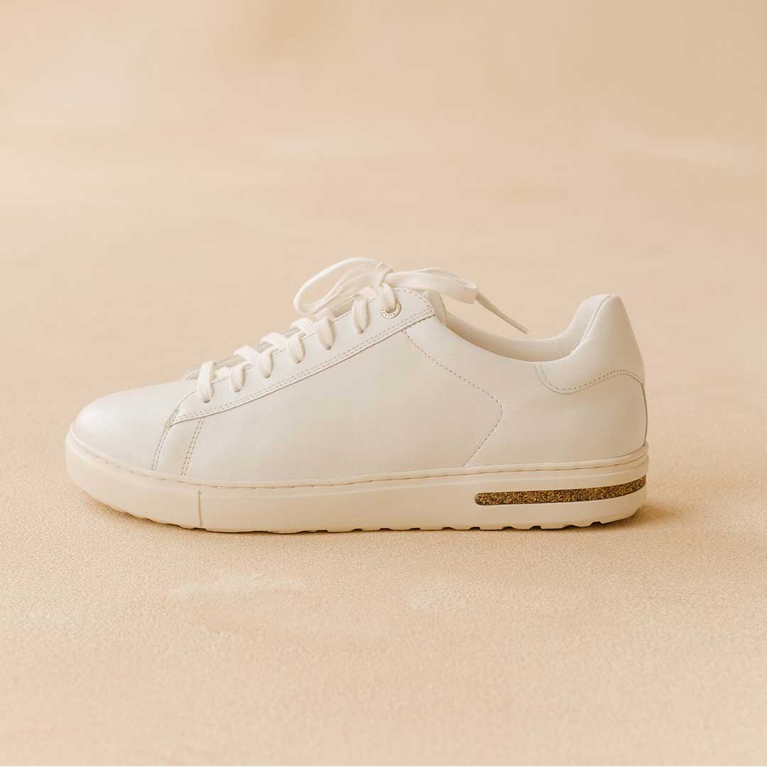 Birkenstock Bend Low Leather White Shoes - Comfortable & Stylish Sandals for Men & Women - Perfect for Casual Wear, Walking & Outdoor Activities