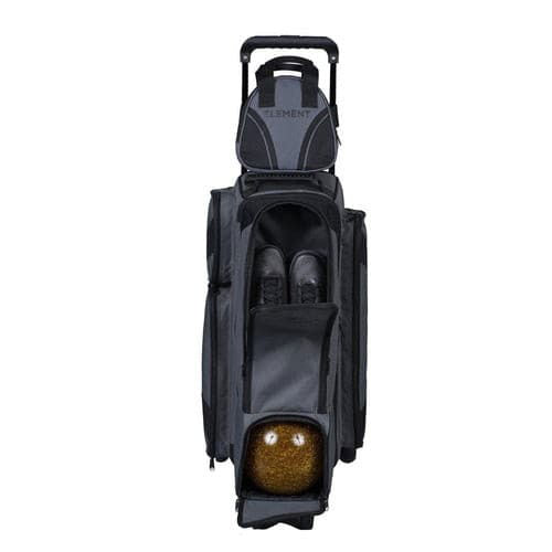 Premium 3-5 Ball Roller Bowling Bag with Stone Black Design - Durable & Stylish for League Play, Tournaments & Practice Sessions