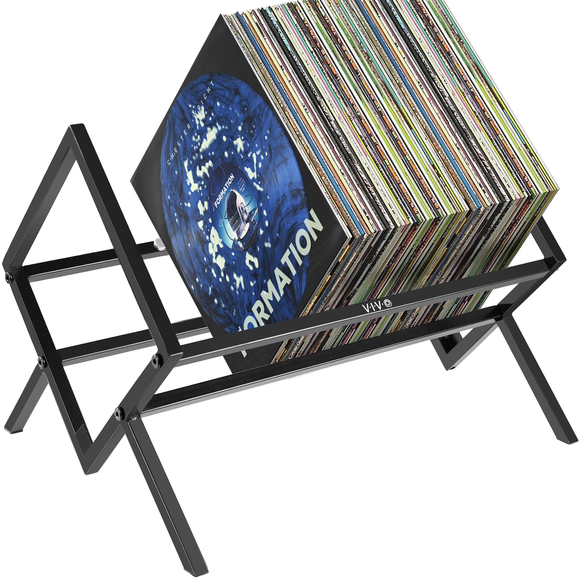 Premium Vinyl Record Holder - Wall Mount & Shelf Storage for LP Albums - Perfect for Home, Office & Music Studio Organization